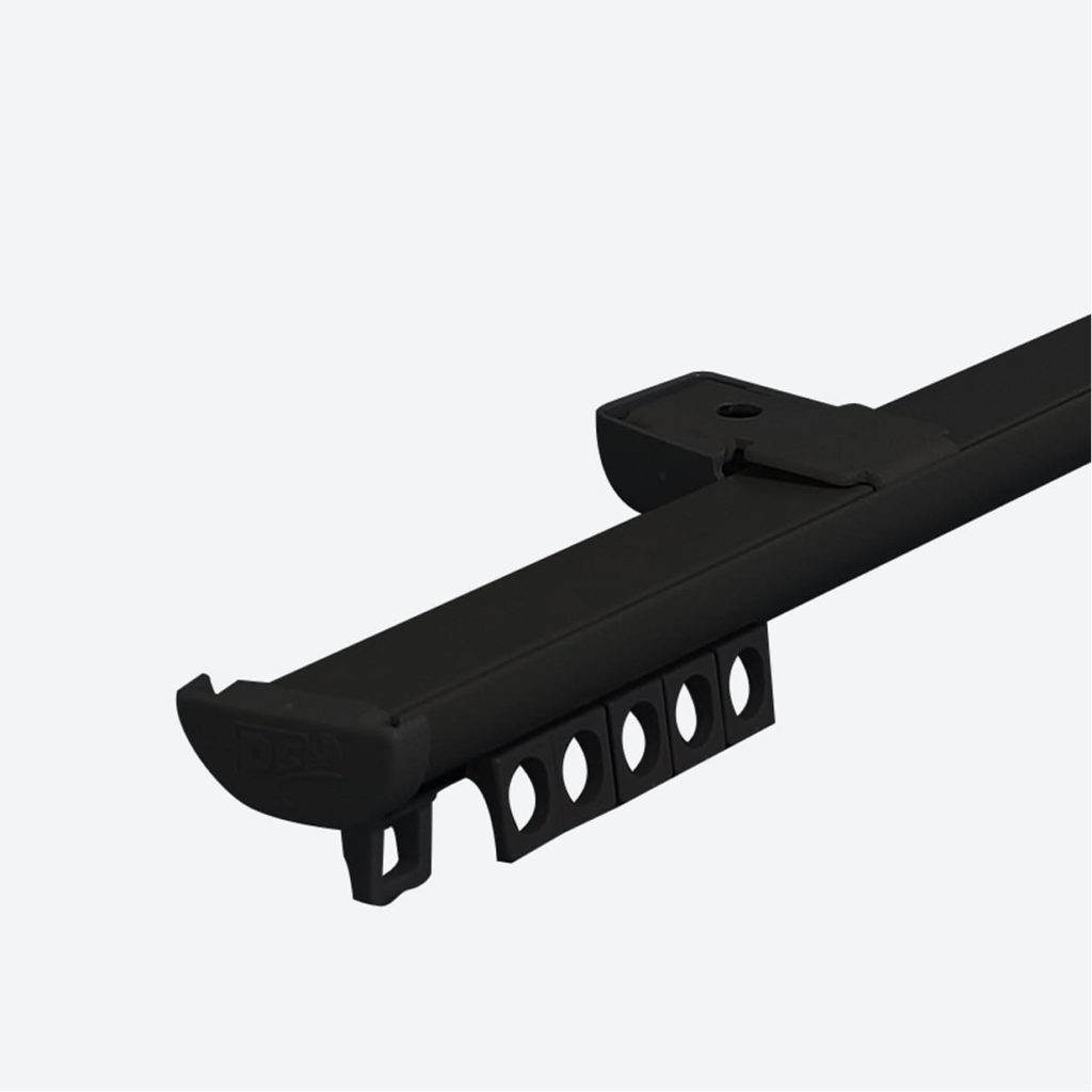 DS Gordijnrail Zwart