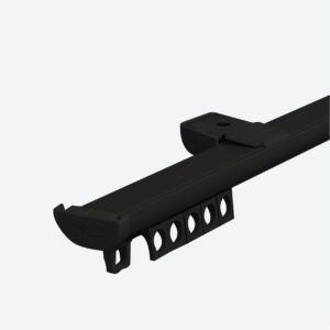 DS Gordijnrail Zwart